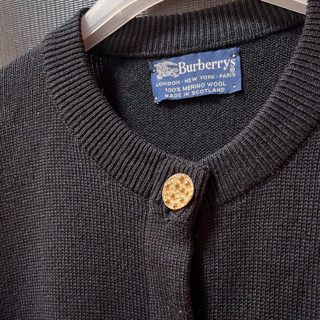 버버리 스코틀랜드 울 금장 버튼 가디건 Ballantyne 메이드 상품이미지3