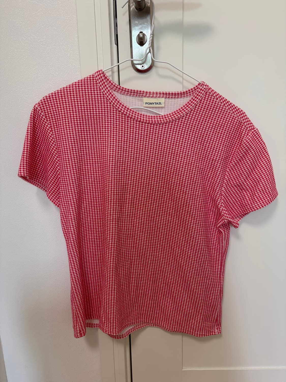 포니테일 lola 체크 티셔츠 상품이미지3