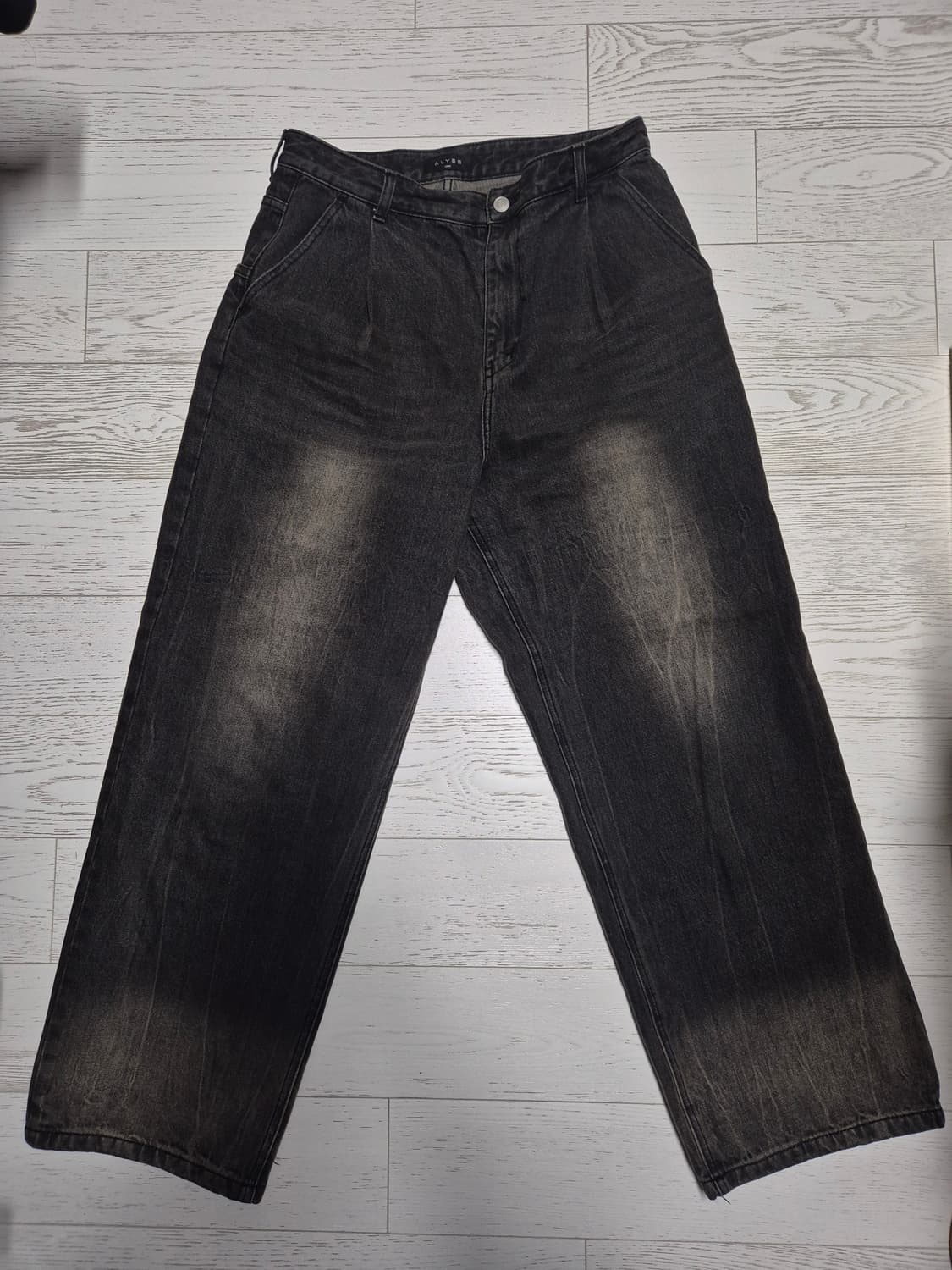 alyss 알리스 흑청 와이드 데님 상품이미지2