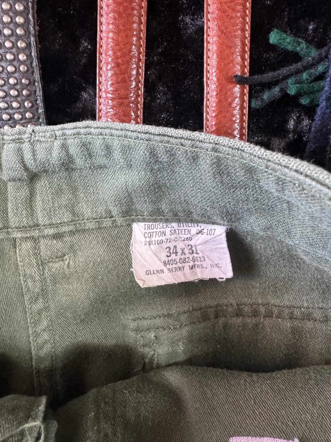 70s 미군 오리지널 og-107 퍼티그 팬츠 상품이미지8