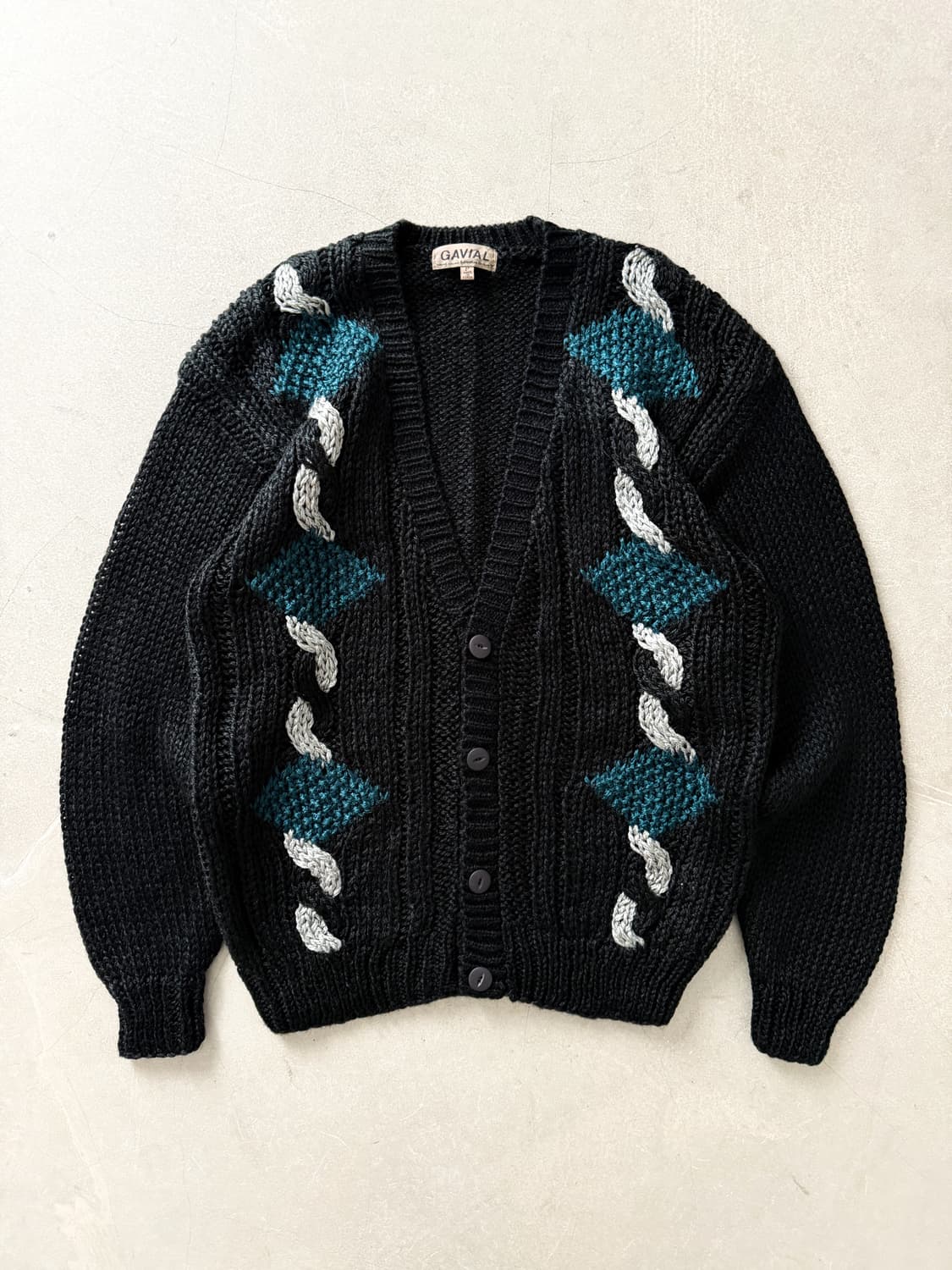 Gavial Acrylic Pattern Sweater Cardigan 상품이미지1