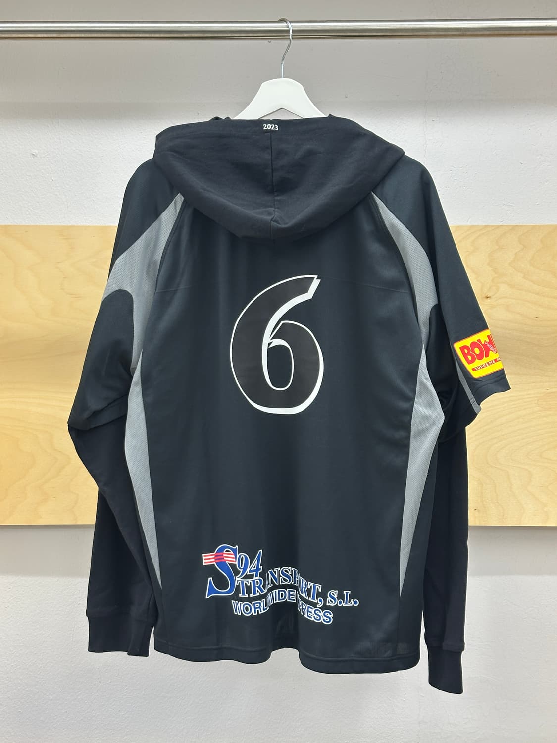 [M] 슈프림 후드 사커 저지 블랙 - 23FW 상품이미지2