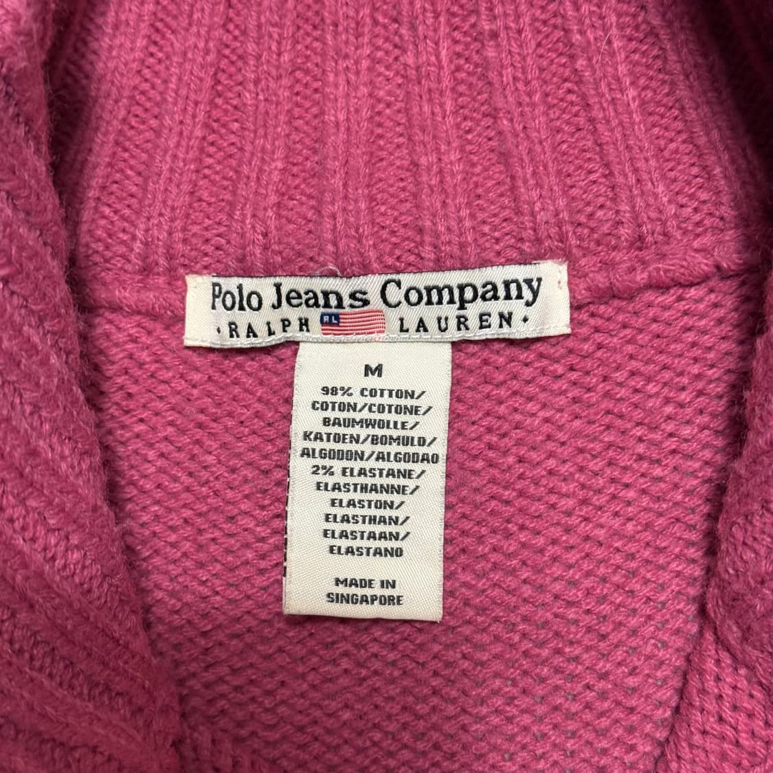 M 폴로랄프로렌 진스 컴퍼니 빅로고 반집업 니트 상품이미지4
