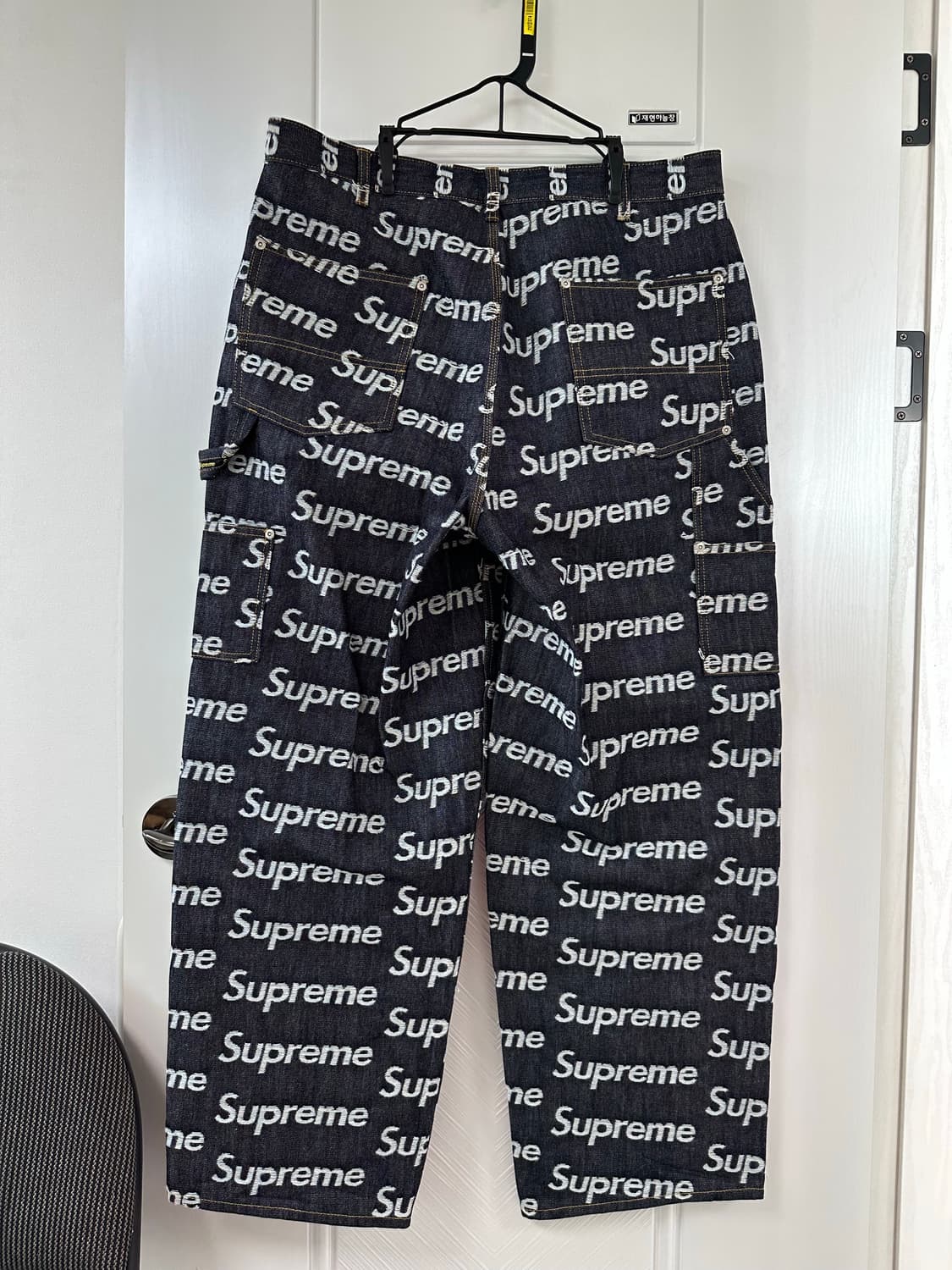 슈프림 자카드 로고 데님 셋업  (자켓/팬츠) 상품이미지9