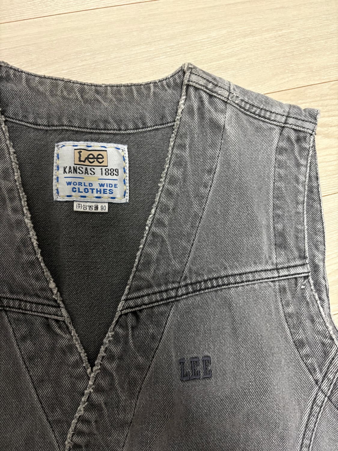 80년도 Lee 빈티지 워크 베스트, 데님 조끼 상품이미지2