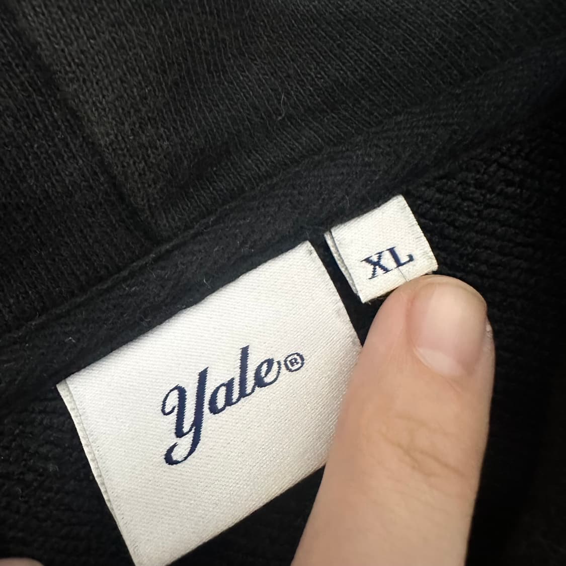 YALE 예일 후드집업 블랙 105(XL) 상품이미지3