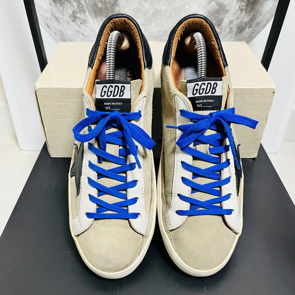 정품 43) 골든구스 누벅 블랙탭 블루 레이스 스니커즈 275~280 상품이미지3