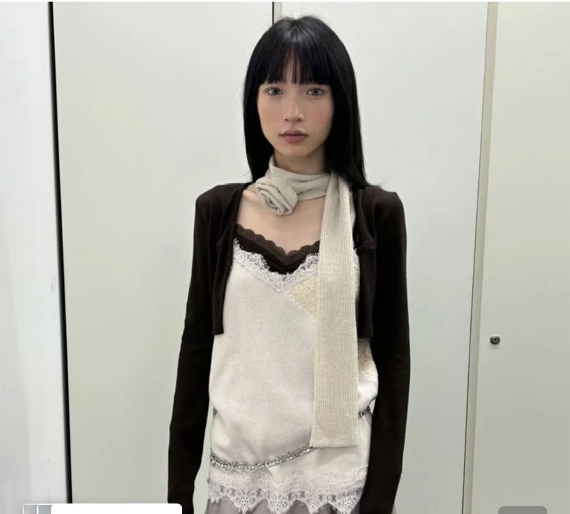 헤티 코튼 롱 레이스슬립 상품이미지1