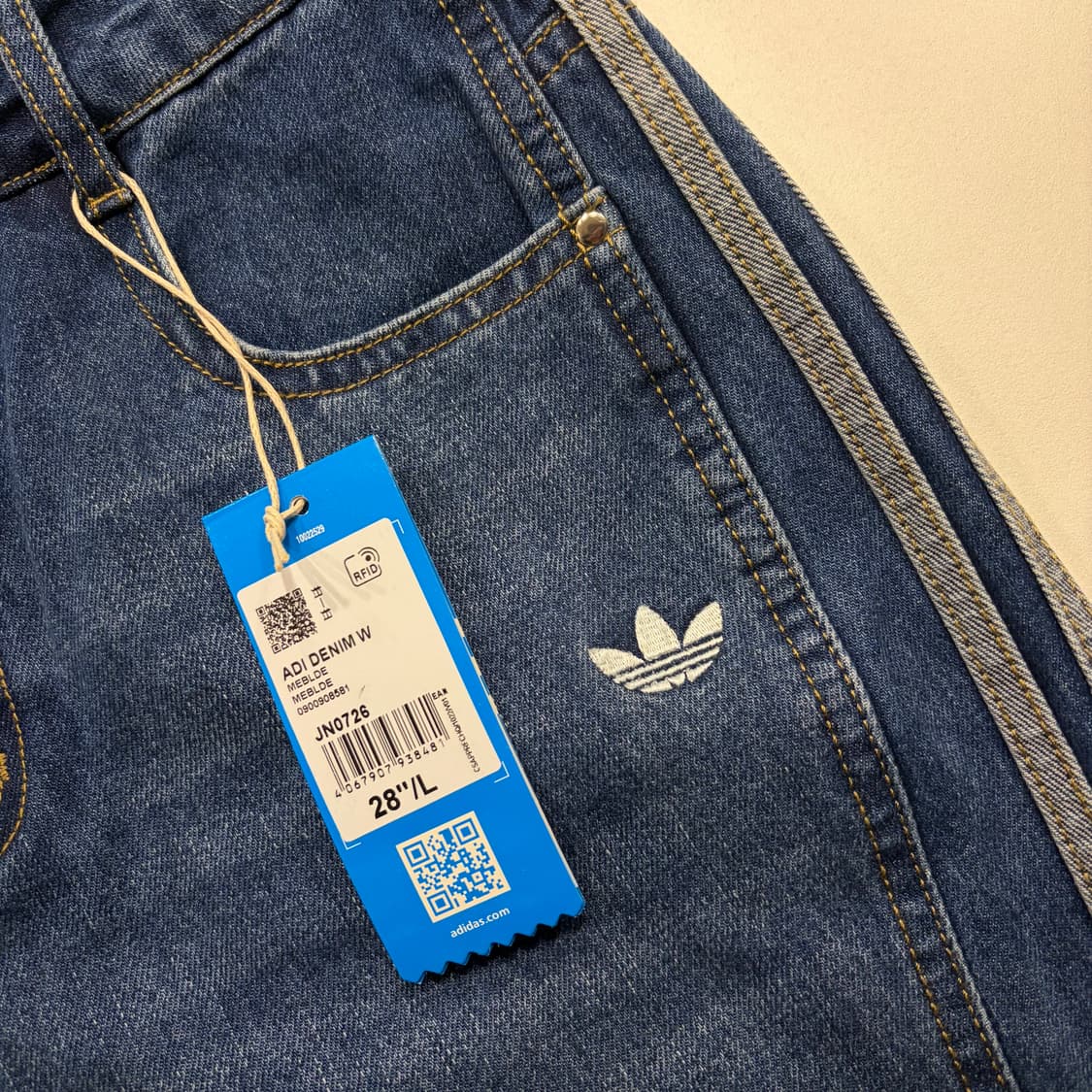 [L/28] 아디다스 우먼 루즈 3선 데님 팬츠 청바지 C326 상품이미지4