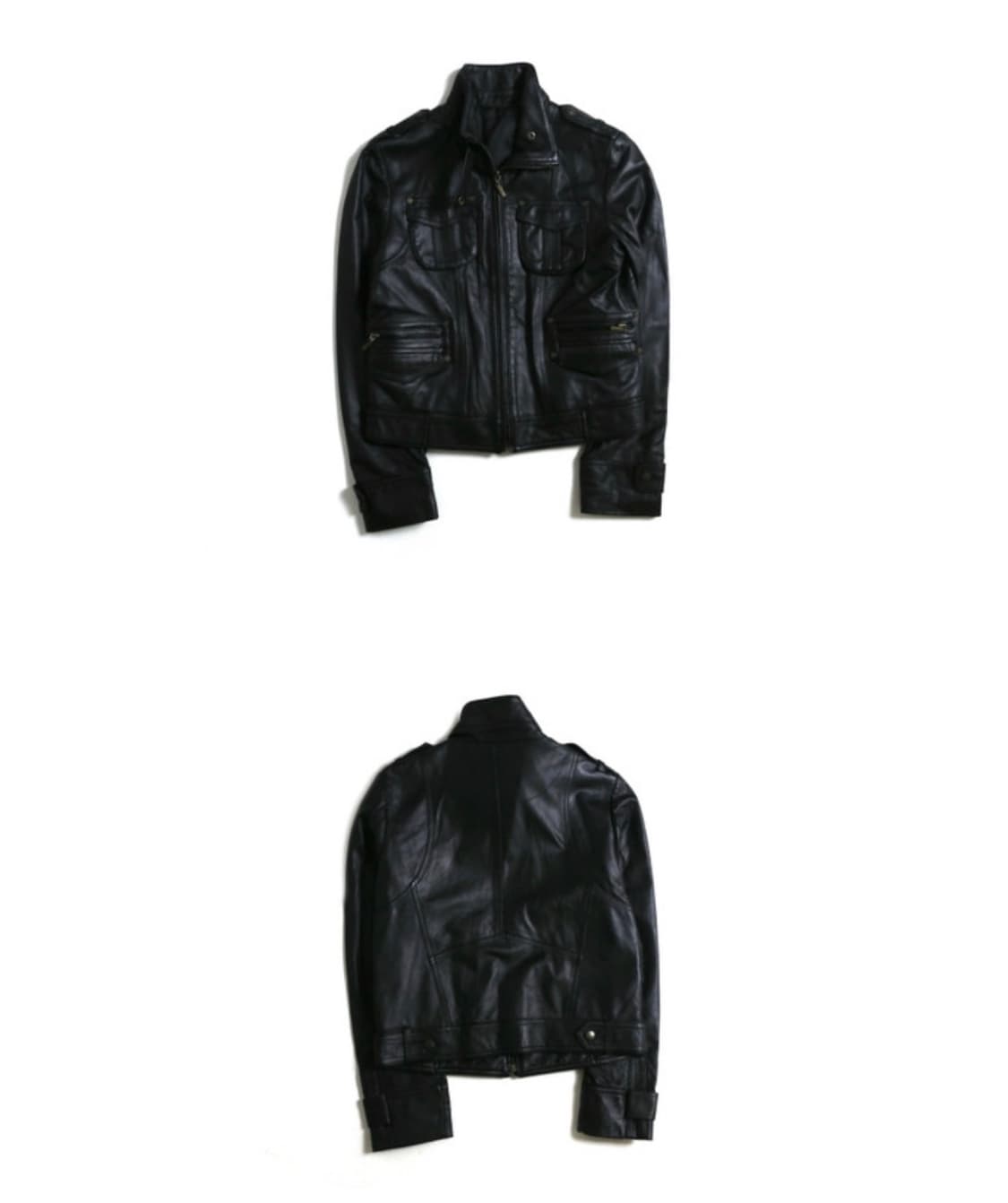 Multi Pocket Leather Jacket 상품이미지2
