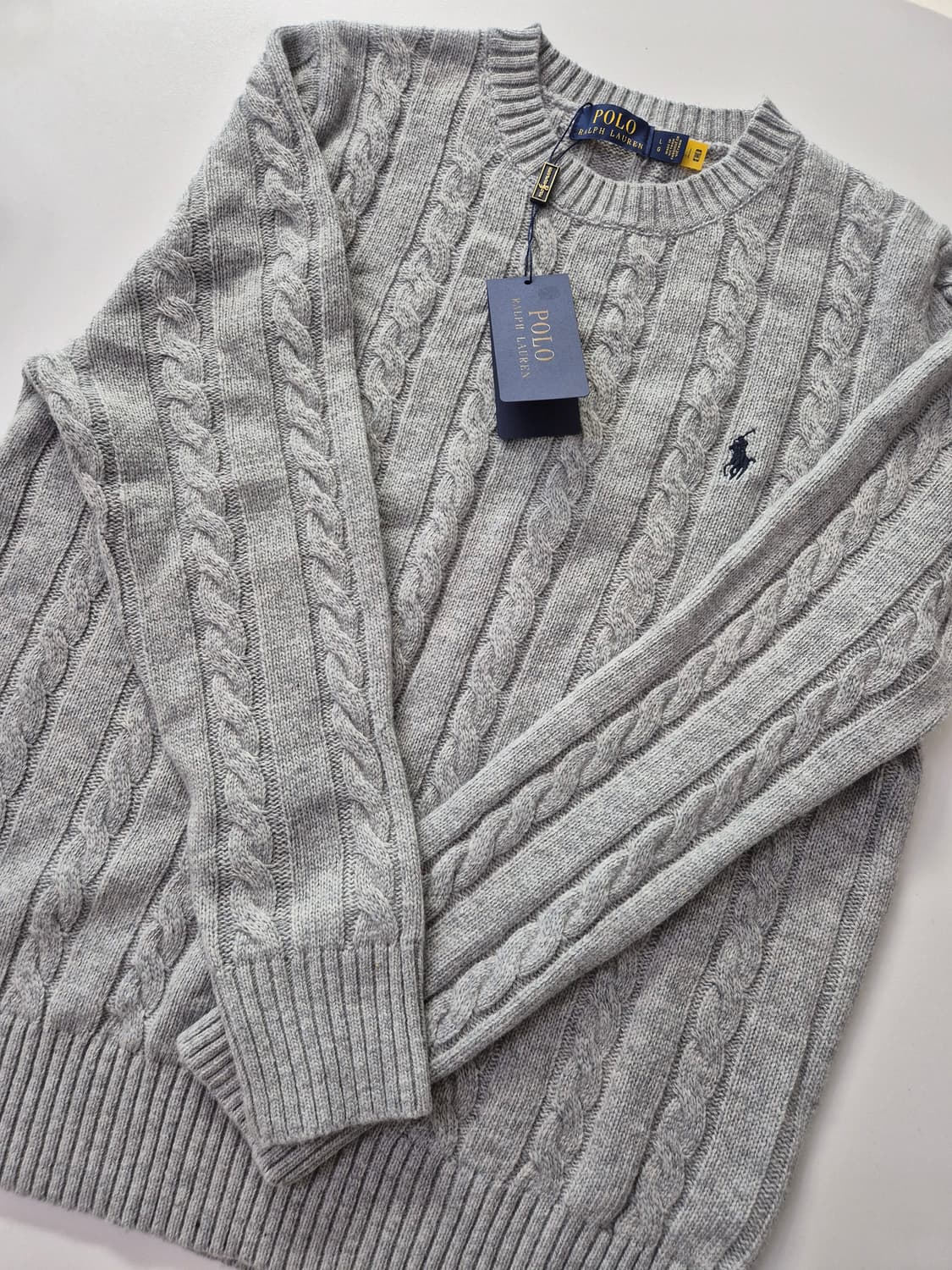 폴로 꽈배기 니트 검정,곤색,회색 (새상품) 상품이미지6