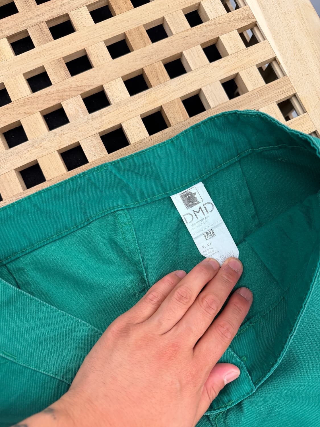 2000s DMD WORKWEAR GREEN FRENCH 프렌치워크팬츠 상품이미지8