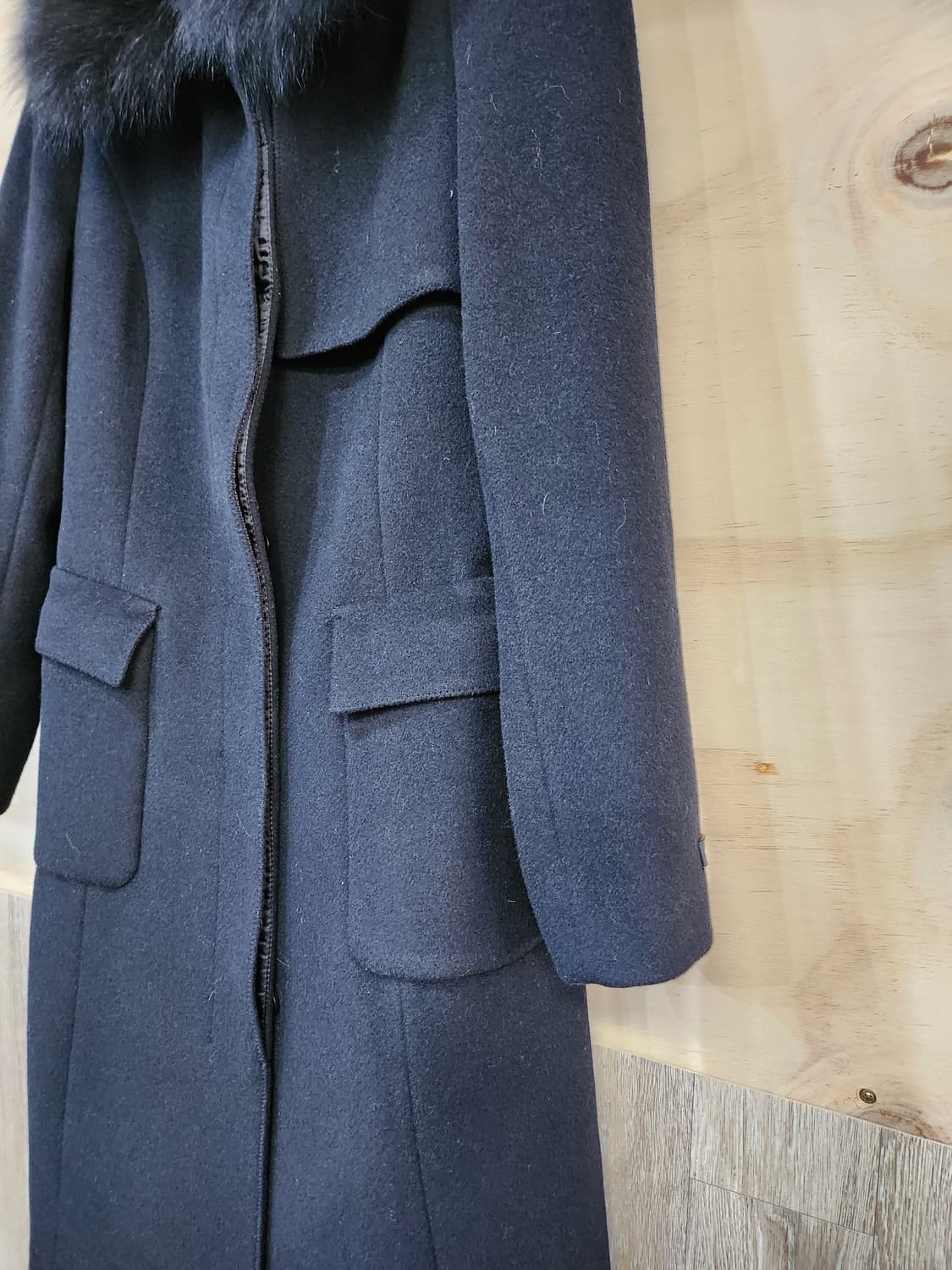 651) 미센스 me.sense 캐시미어블랜드 폭스퍼 코트 상품이미지3