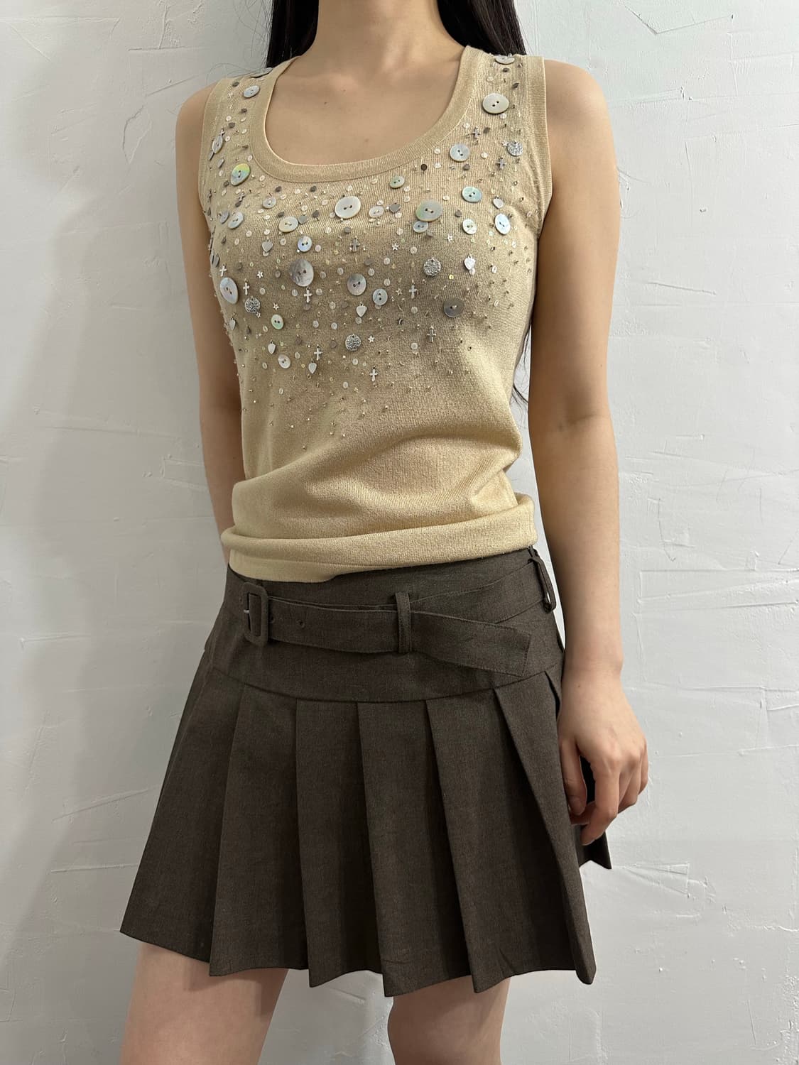 stud detail sleeveless 상품이미지1