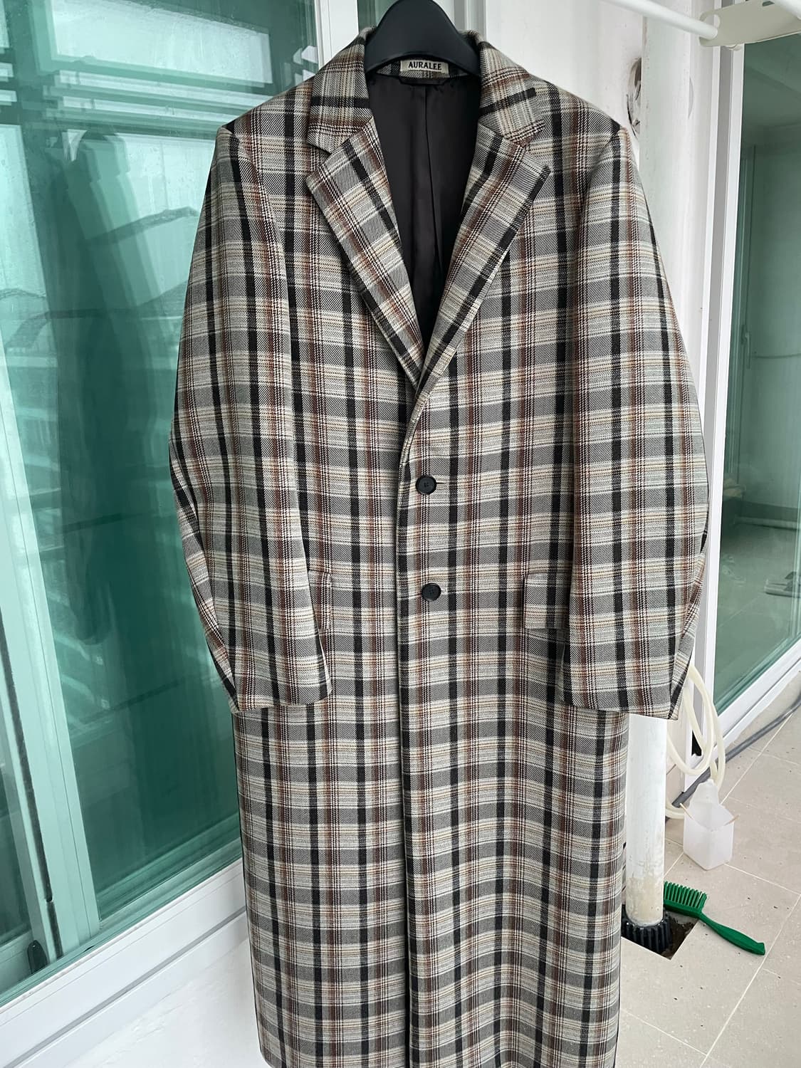 AURALEE 오라리 더블 페이스 체크 수티앵코트 상품이미지8