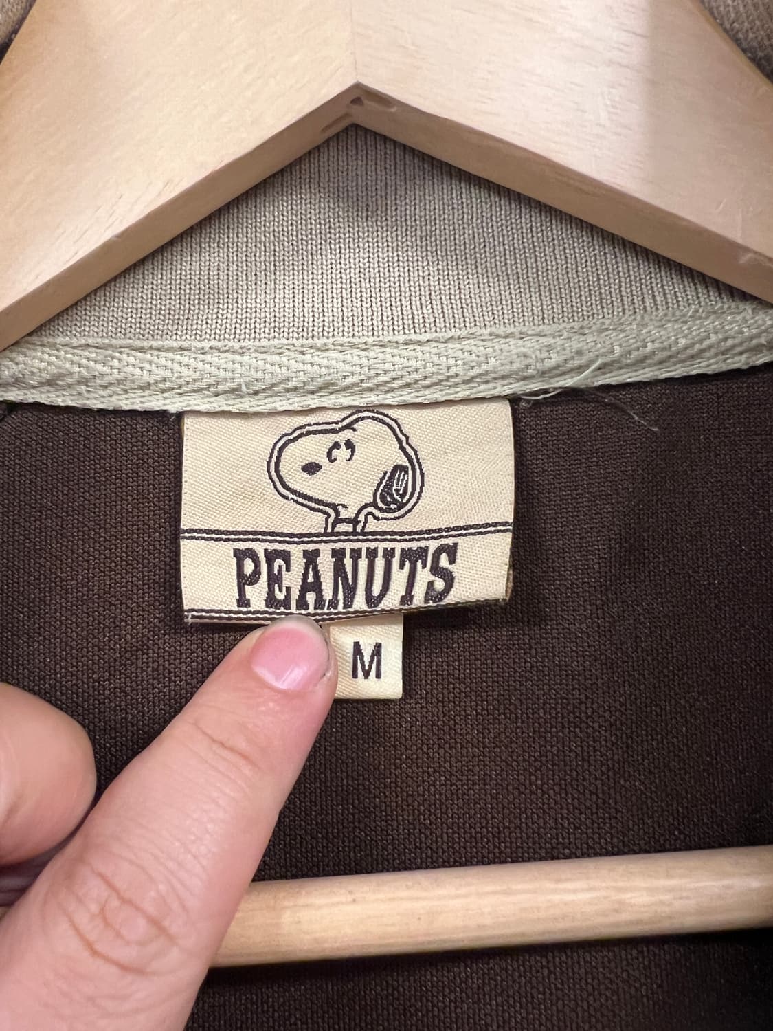 M) 피너츠 브라운 프린팅 트랙탑 져지 O252 상품이미지2