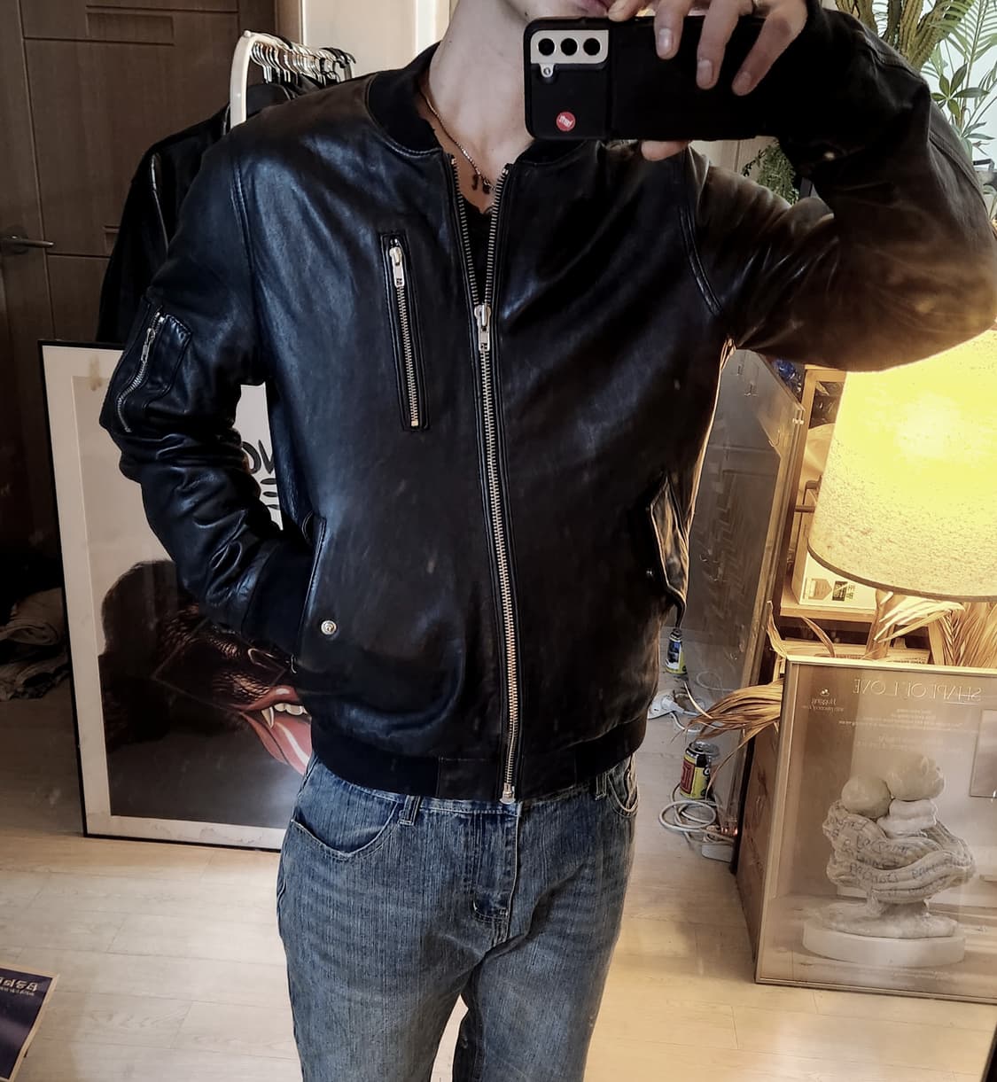 BLK DNM 레더 블루종 MA1/생로랑/쿠어/토니웩/해칭룸/올세인츠 상품이미지4