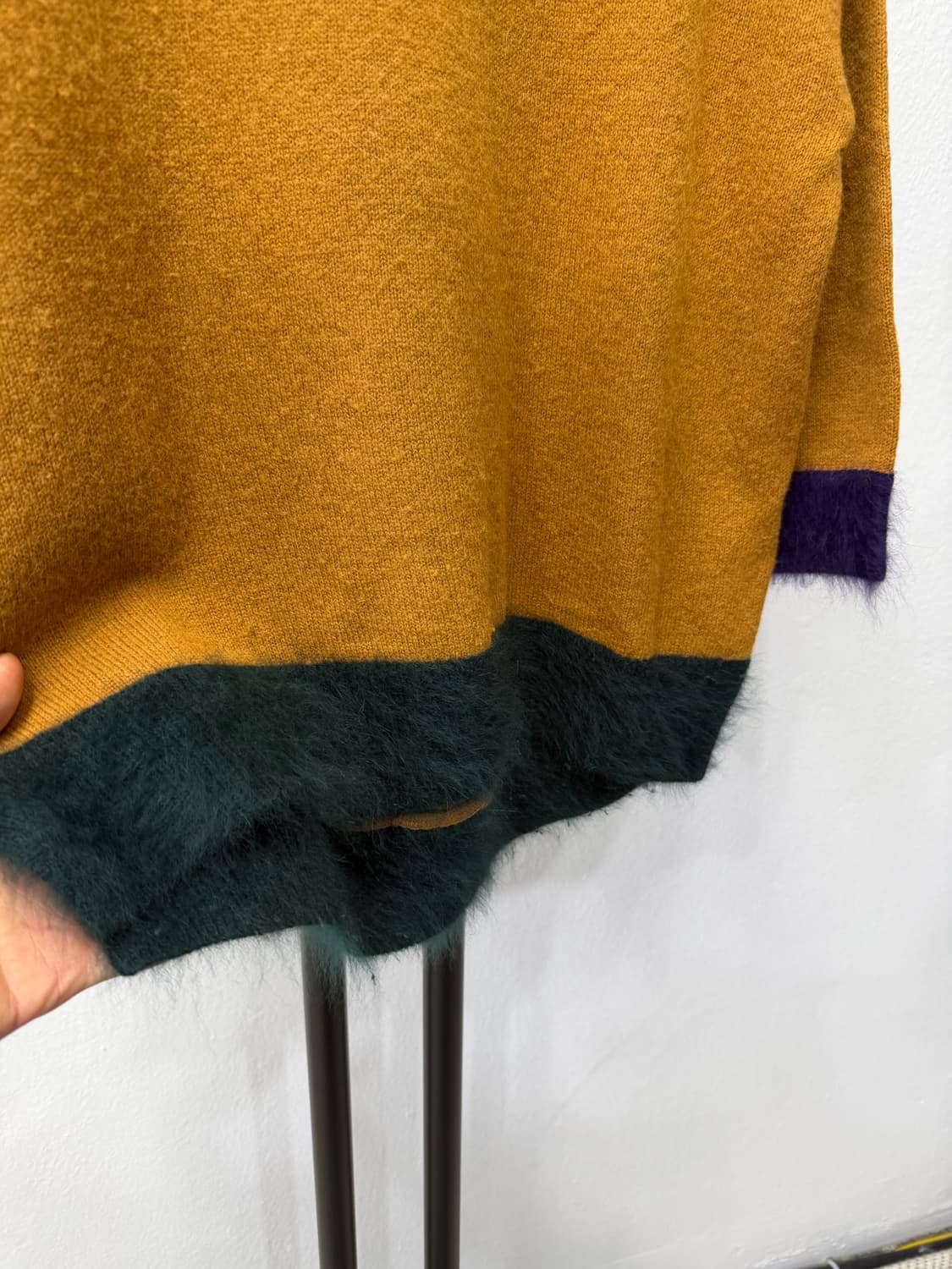 정품) 오즈세컨 한섬 루즈핏 배색 포인트 니트 스웨터 1 상품이미지4