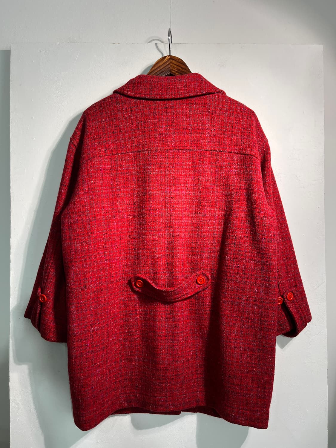 KENZO 겐조 wool 100% 트위드 하프 코트 상품이미지2
