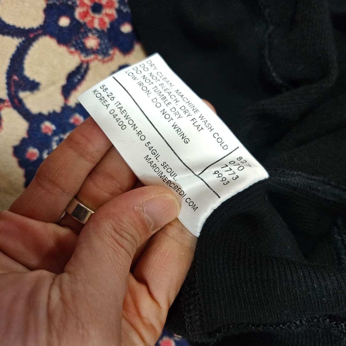 마르디메크르디 플라워 헤비 맨투맨 M size 상품이미지6