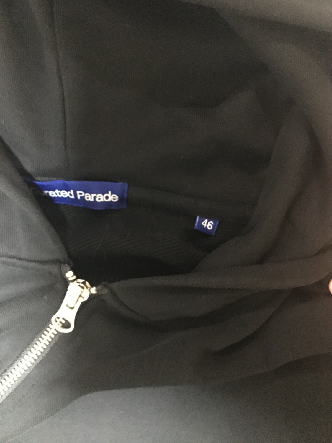 WAVE ZIP UP HOODIE BLACK 상품이미지2