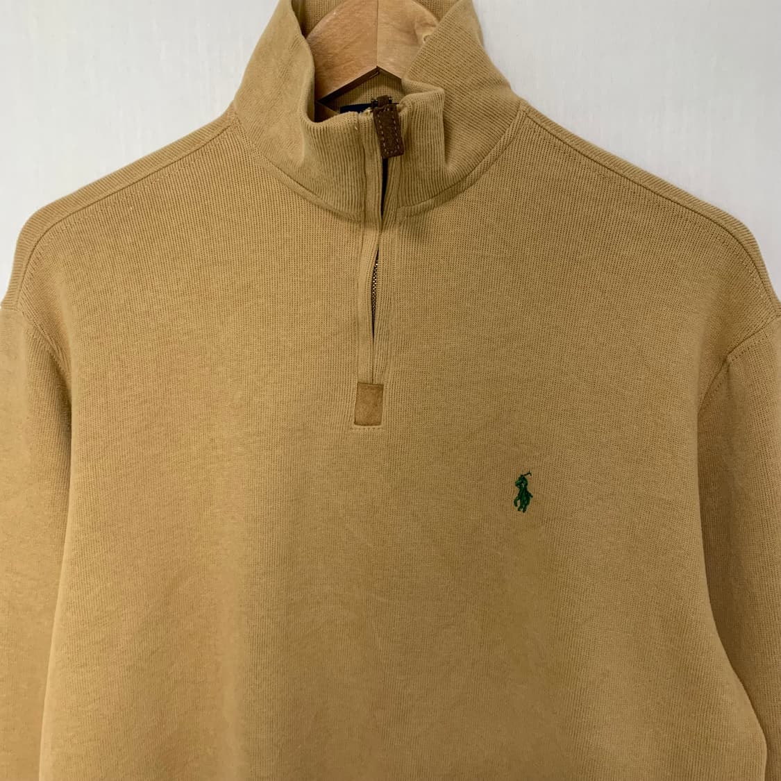 폴로 랄프로렌 빈티지 하프집업 맨투맨 니트 옐로 베이지 L 상품이미지3