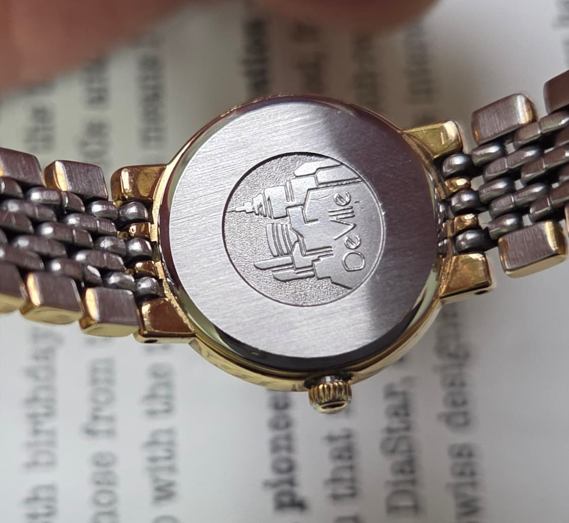 빈티지 오메가 드빌 동전쿼츠 샴골판 콤비 논데이트 쌀알브슬 여성용 상품이미지9