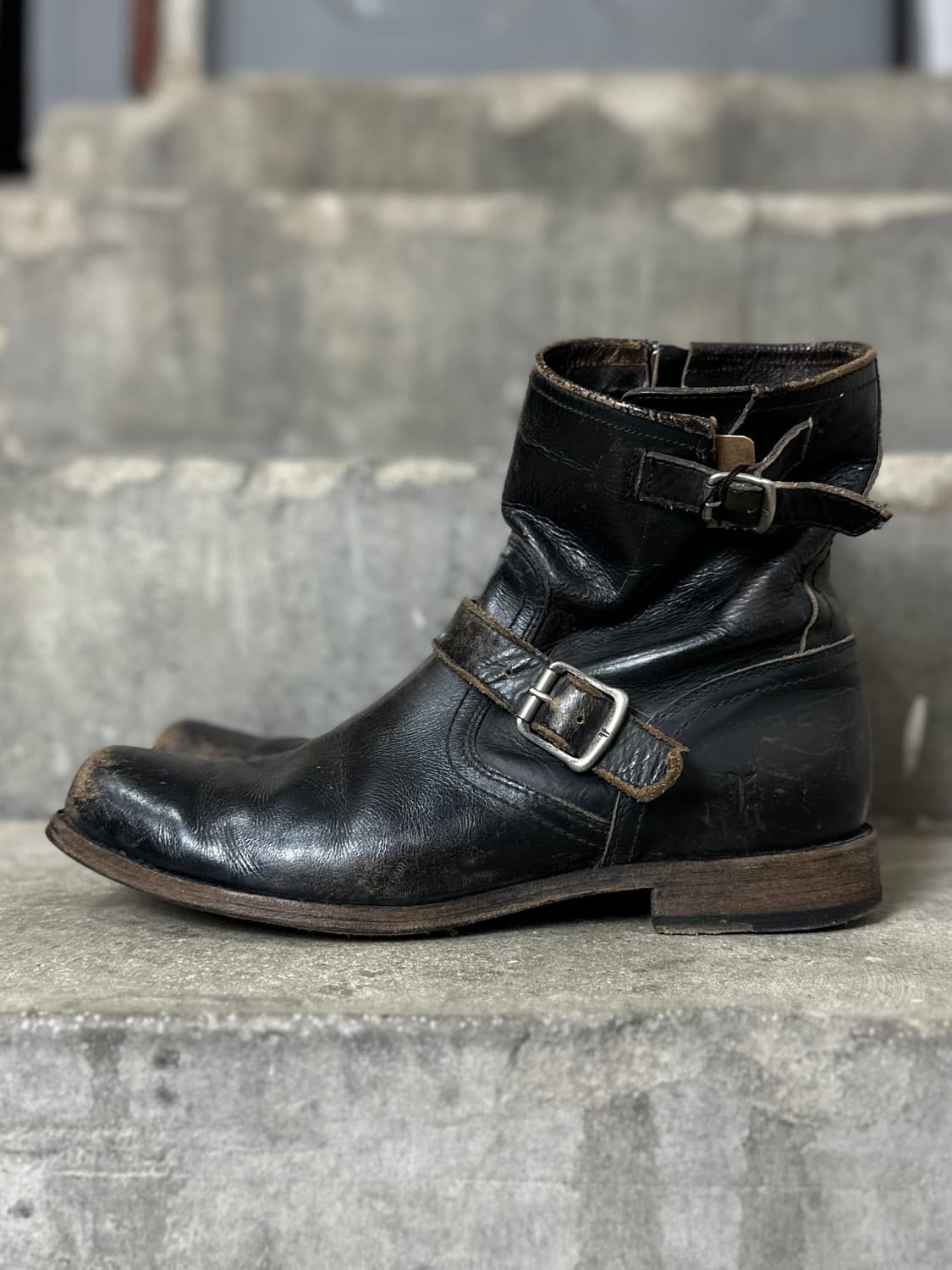 00's FRYE 스퀘어토 엔지니어 부츠 빈티지 바이커 부츠 상품이미지5