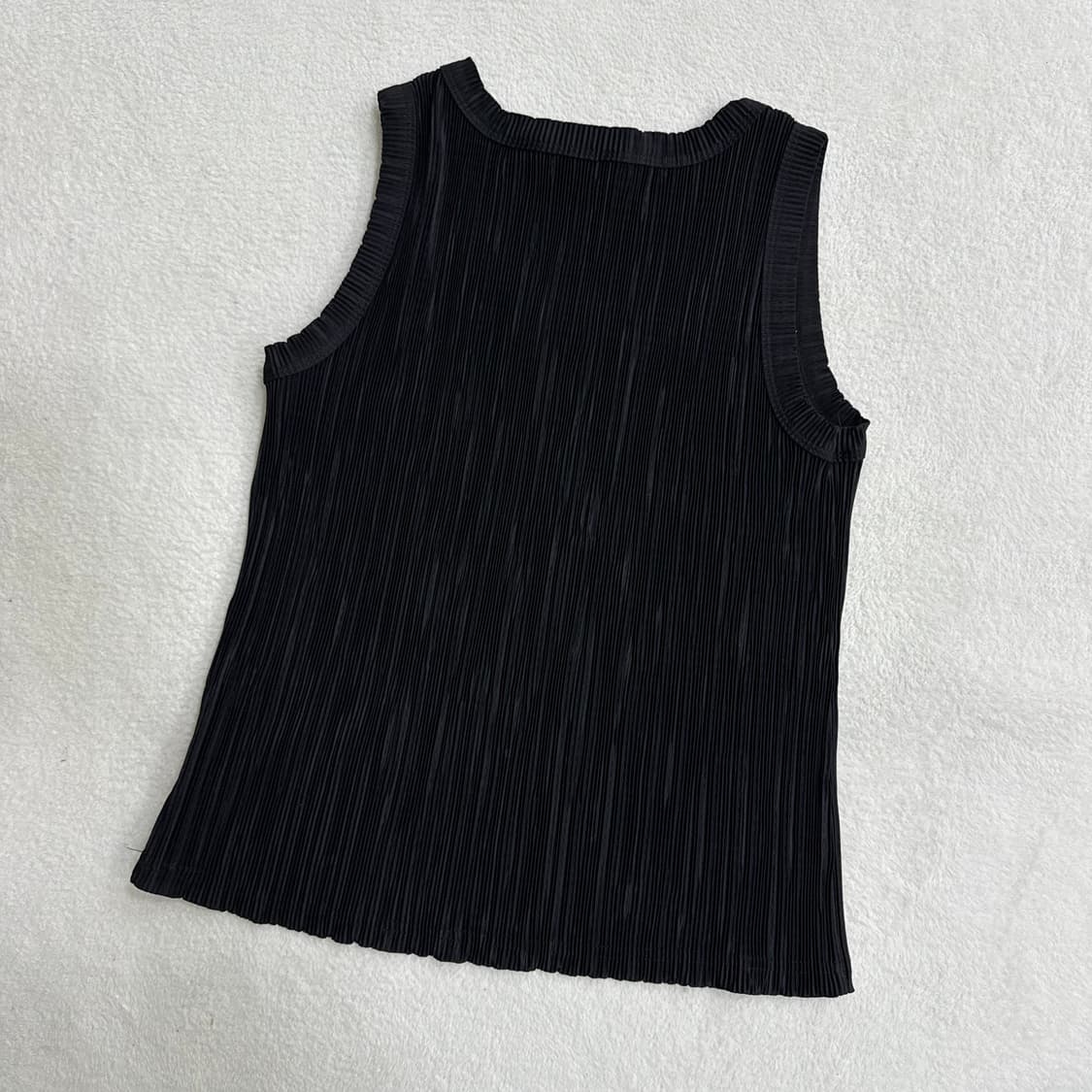 F 빈티지 여성 플리츠 민소매 티셔츠 0406T 상품이미지2