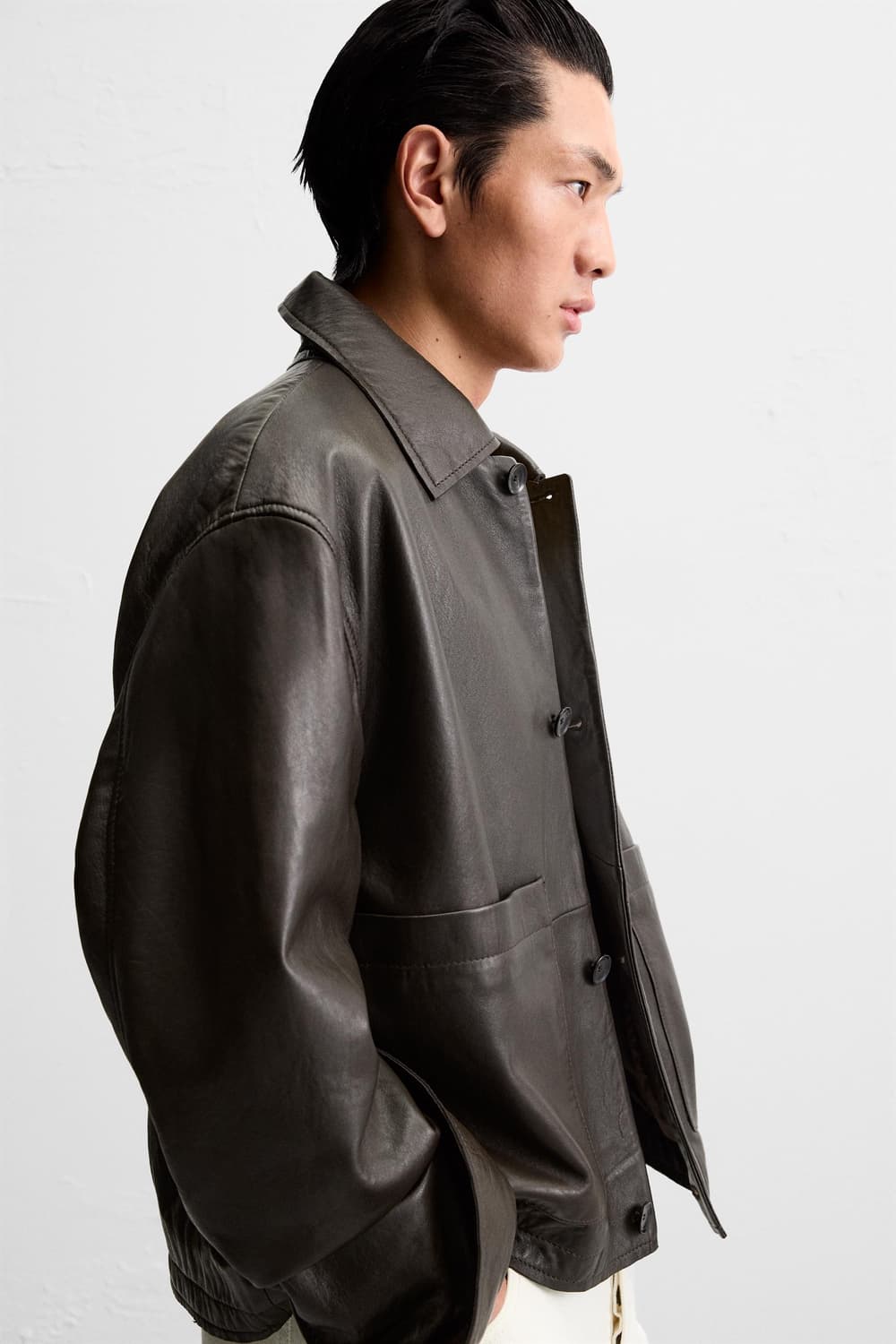 Zara 자라 램스킨 포켓 자켓 XL 상품이미지3