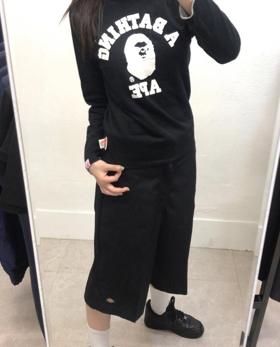 에이프 베이프 리버시블 양면 롱슬리브 숏 사이즈 상품이미지1