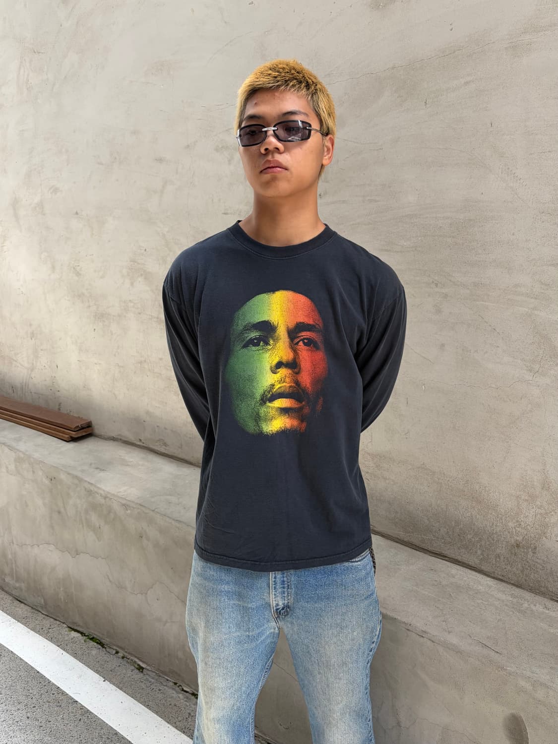 00‘s Bob Marley face print long sleeve 상품이미지2