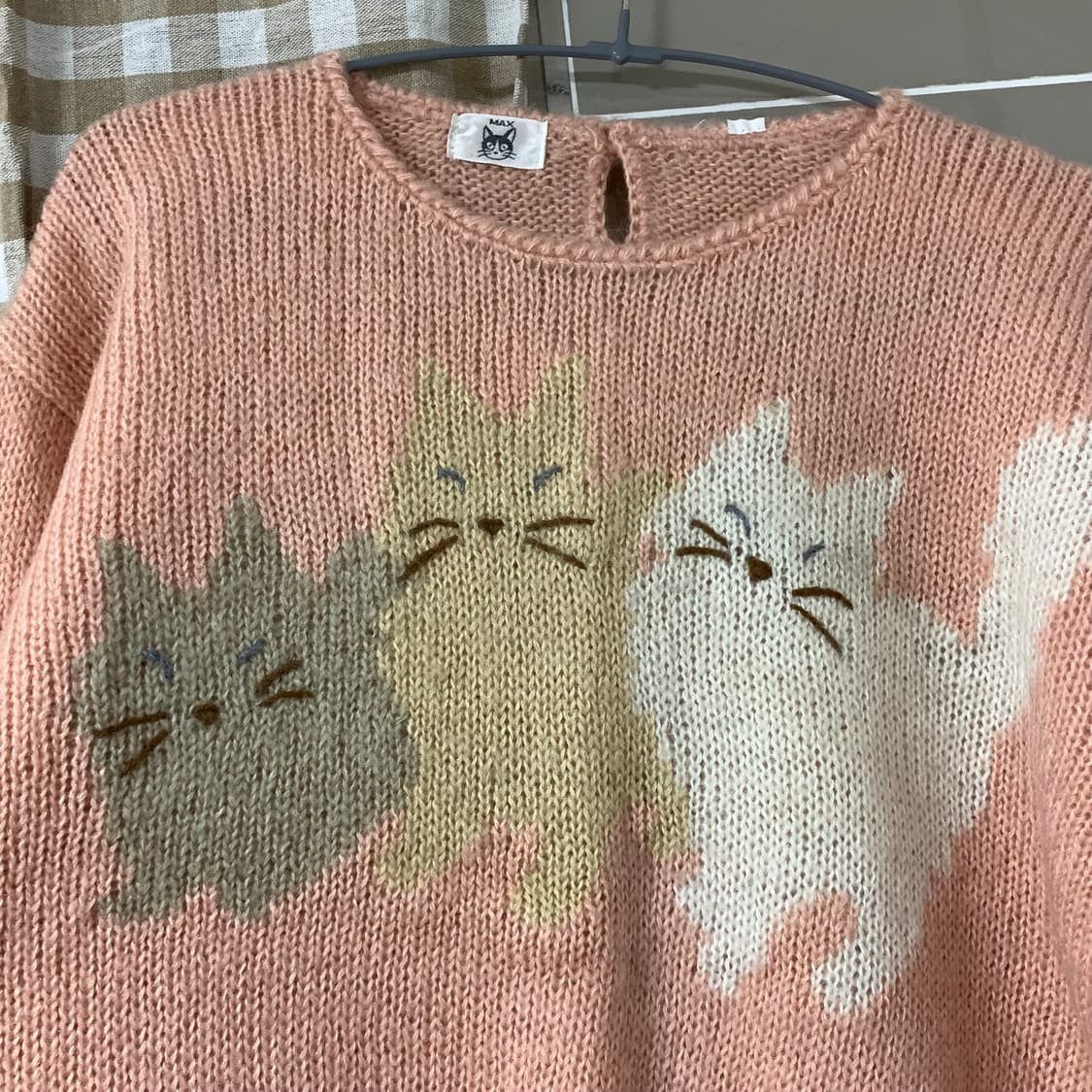 빈티지 고양이 니트 상품이미지2