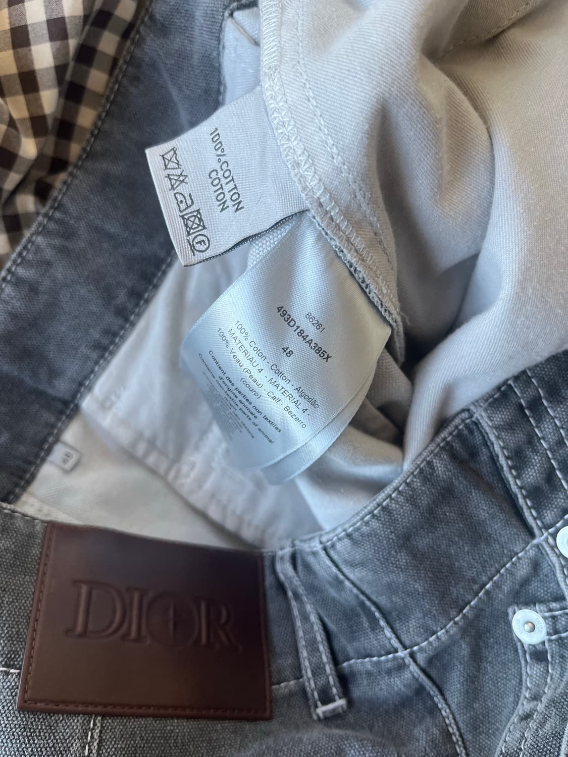 디올 x 스톤 아일랜드 / 카고 진 코튼 캔버스 블랙 / 48 상품이미지6