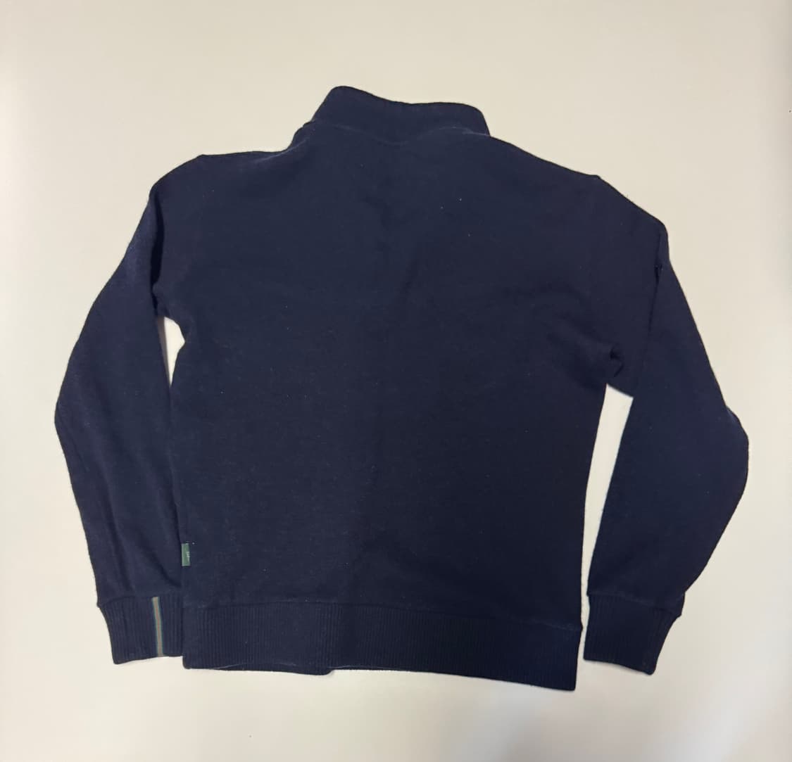 여성 헨리코튼 원 포켓 반집업 니트 네이비 L ~ XL 상품이미지2