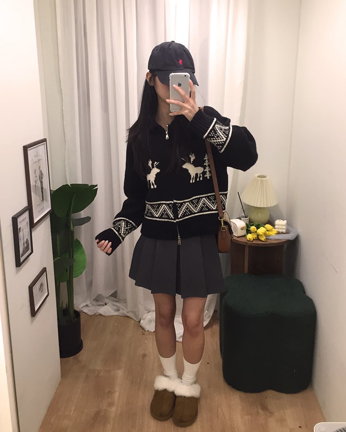 여성 빈티지 노르딕 투웨이 니트집업 95 상품이미지1