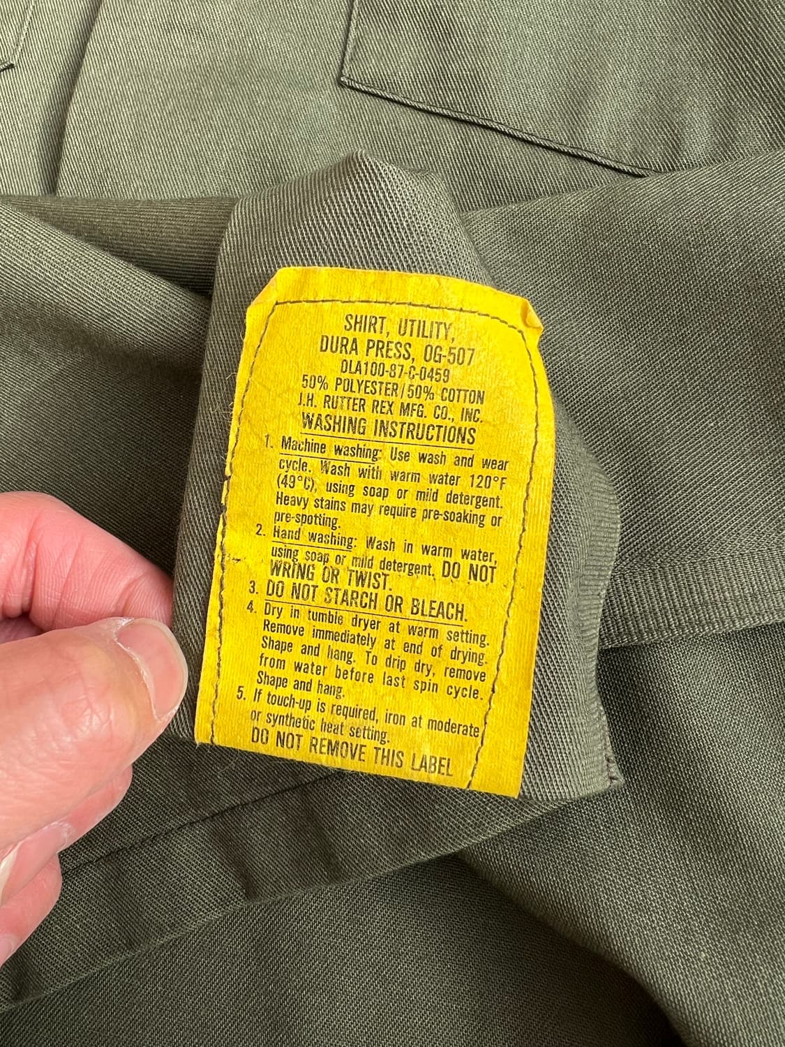 (100)80s USarmy OG-507 유틸리티 셔츠 상품이미지7