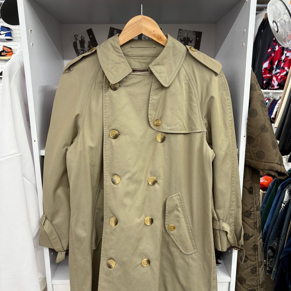 (L) 90s 버버리 노바체크 트렌치 코트 상품이미지2