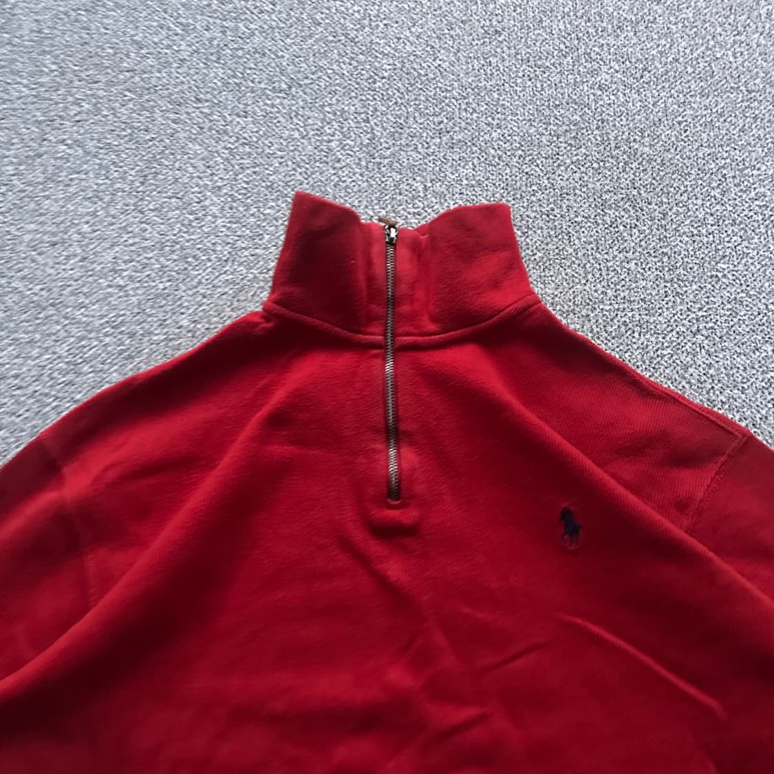 폴로 랄프로렌 레드 반집업 니트 상품이미지2