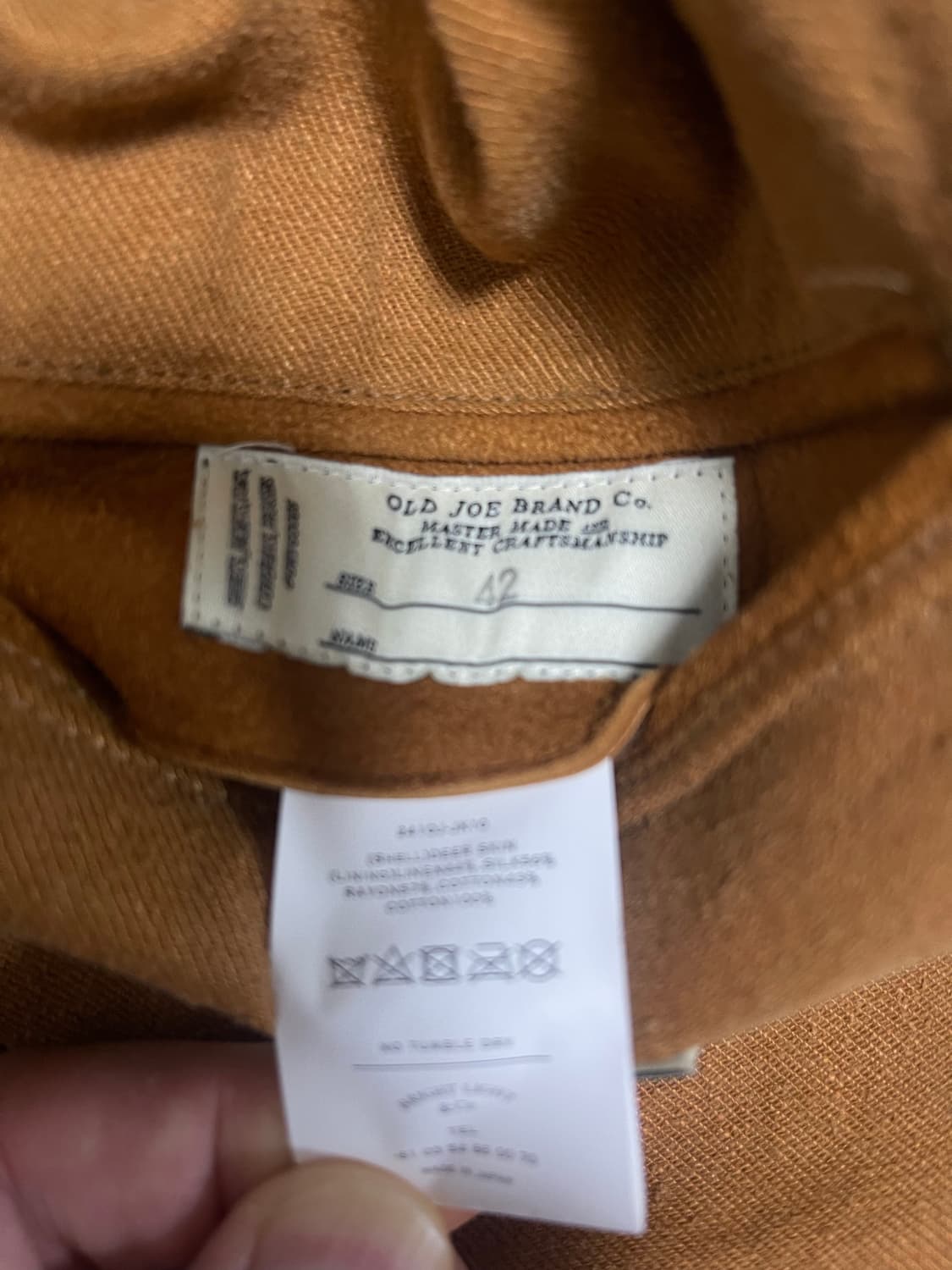 올드조 /코삭 스웨이드자켓 /42 상품이미지8