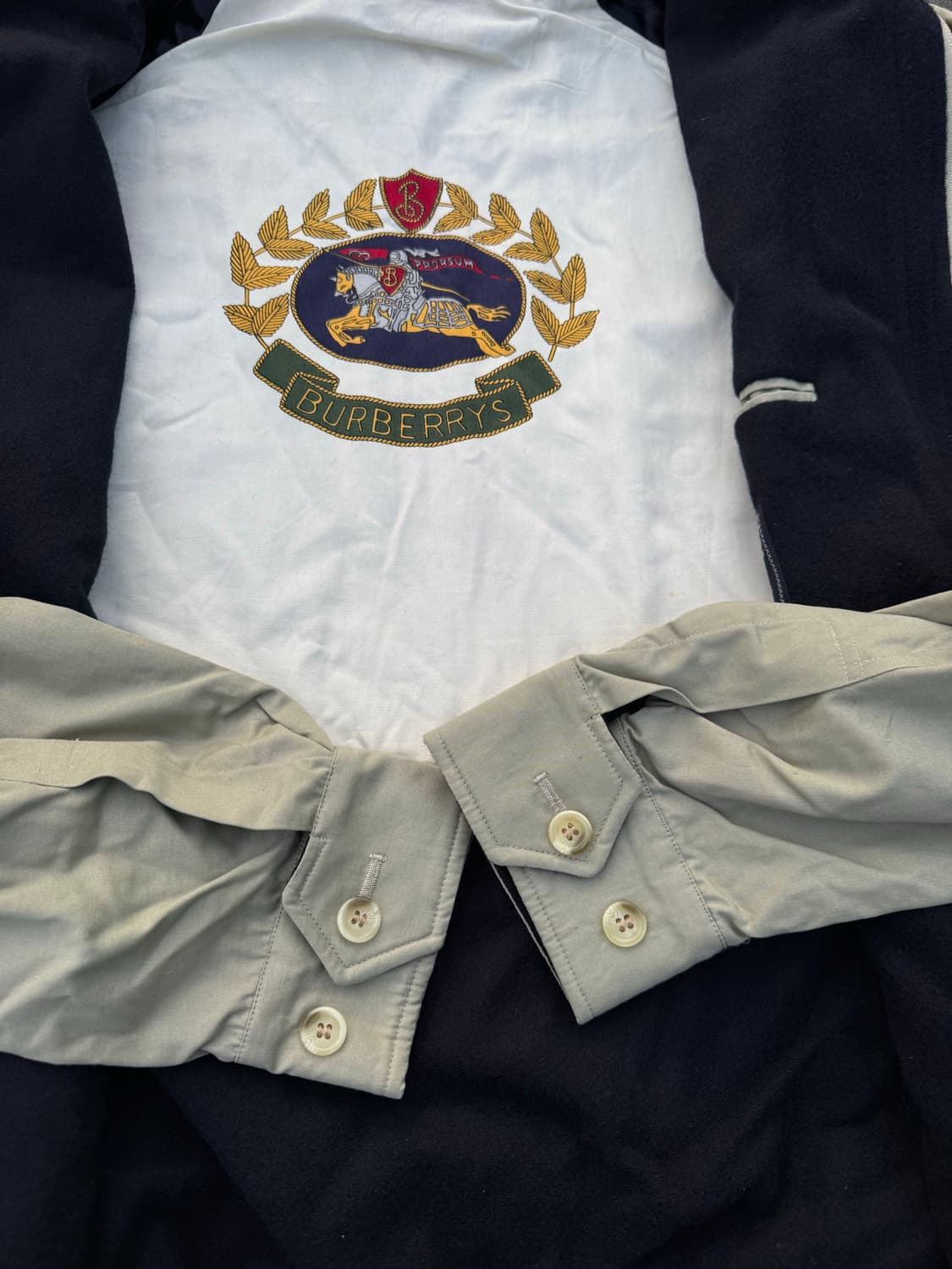 Burberry 90s 버버리 크레스트로고 블루종 자켓 상품이미지3