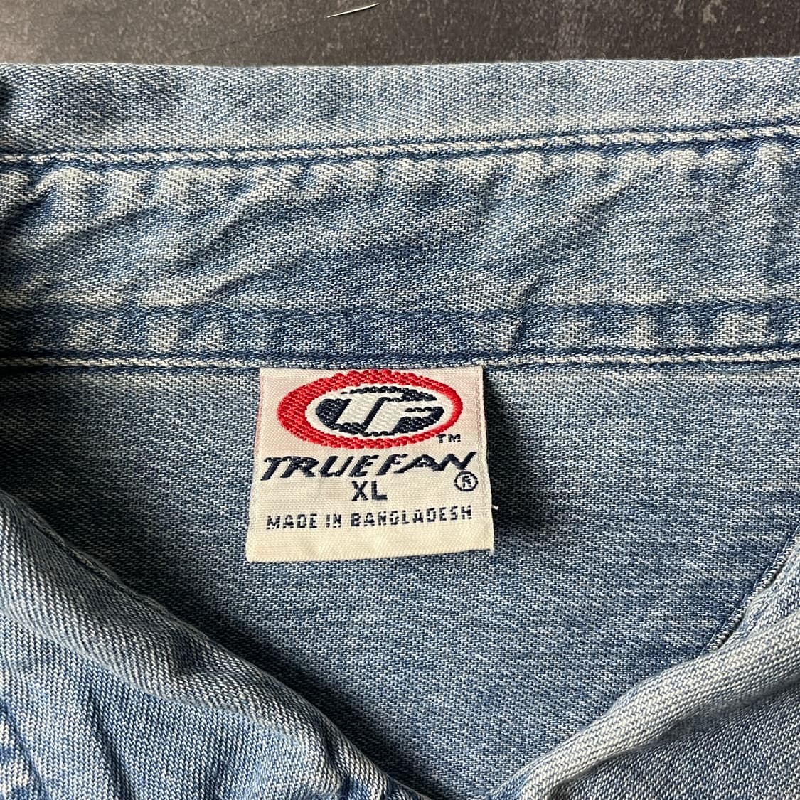 TRUE FAN 빈티지 다운버튼 코튼 데님 셔츠 A00610 상품이미지10