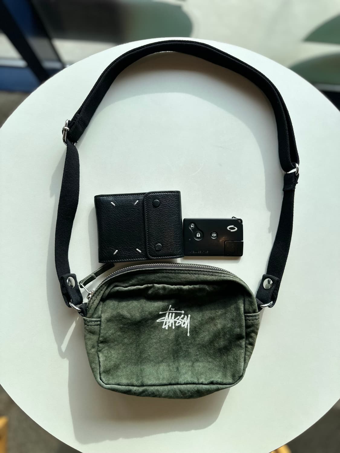 STUSSY 캔버스 워시드 사이드 파우치 상품이미지6