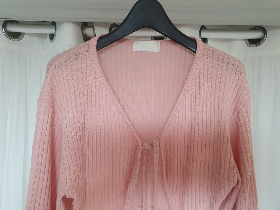 핑크색 숏 가디건 볼레로 스타일)44 상품이미지2