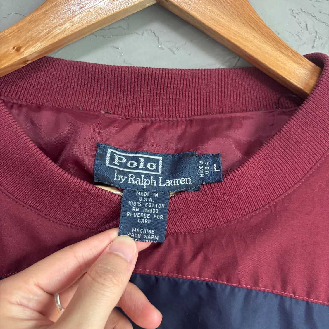 폴로 랄프로렌 바람막이 웜업 버건디 상품이미지3