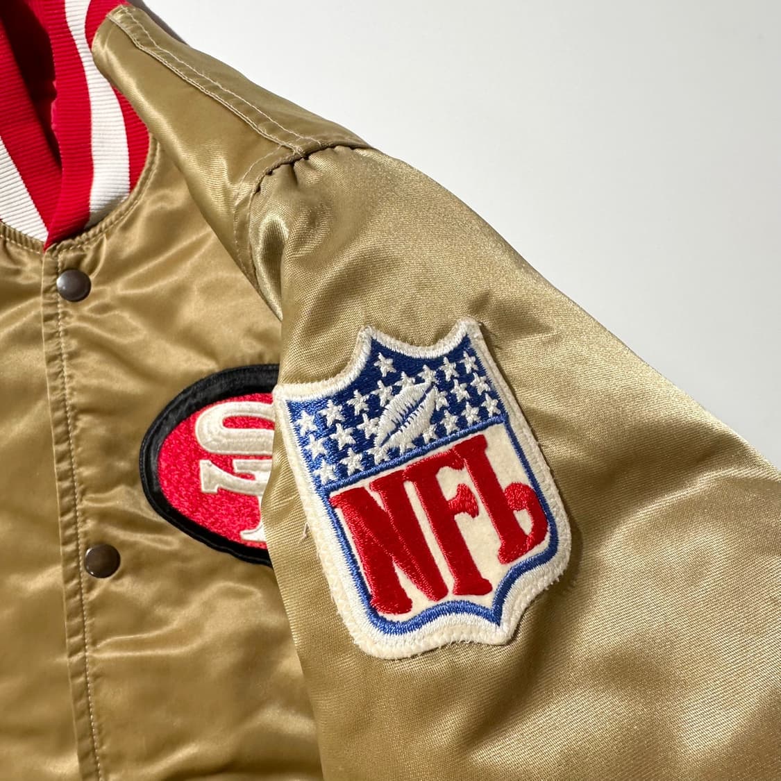 스타터 90‘s NFL 샌프란시스코 49ers 사틴 바시티 스타디움 자켓 상품이미지7