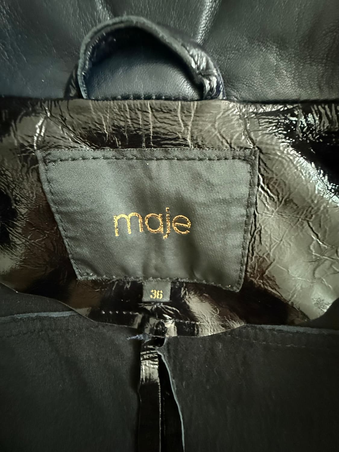 Maje 마쥬 블랙 가죽 자켓 (36) 상품이미지4