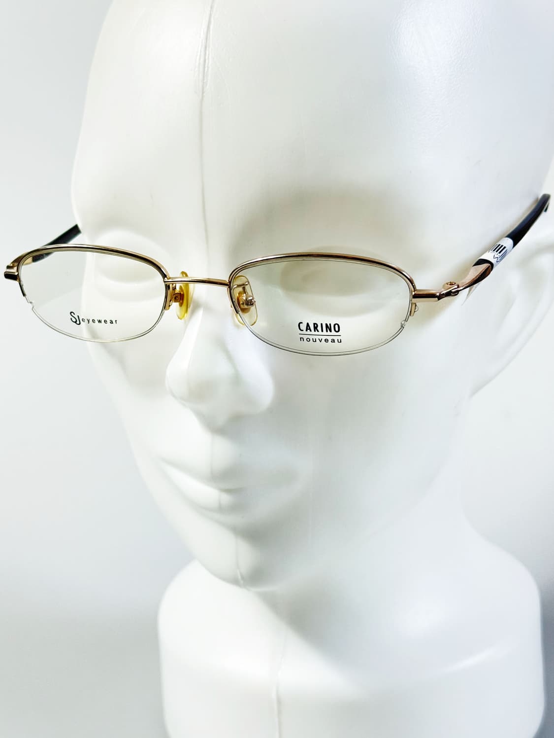 서전 SJ CARINO 골드 스퀘어 반무테 빈티지 안경 상품이미지9