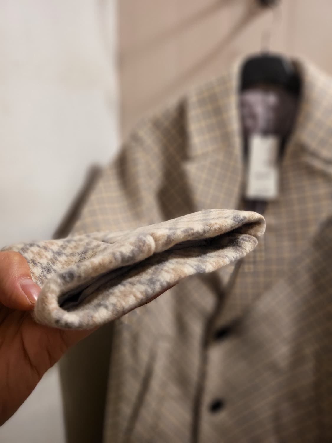 [100]BON 본 체크 롱코트  새상품 상품이미지4