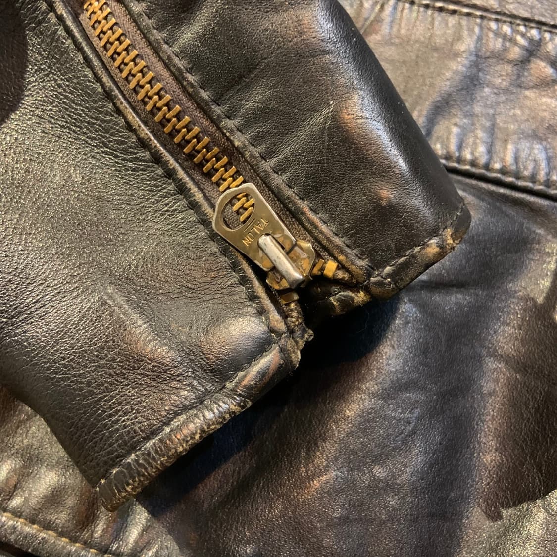 USA 90s Branded 프린지 숏 싱글라이더 자켓 M 소가죽 상품이미지5